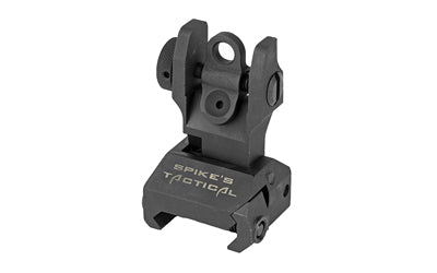 Spike's Tactical SAS85R1 Flip Rear Sight, Low Profile, 6061-T6 Aluminum, Hard Coat Anodized, Black