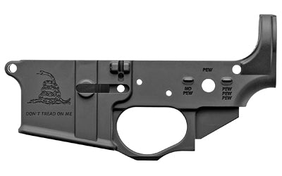Spike's Tactical Stripped Lower Receiver - Gadsden Logo, 5.56 NATO/.223 Rem, Black