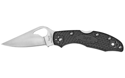Spyderco Byrd Meadowlark 2 Lightweight Folding Knife 2.87" Plain Edge Black Handle BY04PBK2