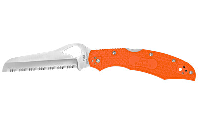 Spyderco BY17SOR2 Byrd Cara Cara 2 Rescue 3.91" Folding Knife, Orange, Serrated, Lightweight