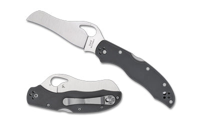 Spyderco Byrd Gooney Folder, 3.46" 9Cr14MoV Blade, 7.70" OAL, Gray G-10 Handle, Back Lock