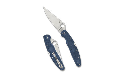 Spyderco Police 4 Lightweight Folder, CPM SPY27 Steel, 9.97" OAL, Cobalt Blue FRN, Back Lock