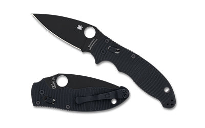 Spyderco Manix 2 Salt CPM MagnaCut Folding Knife 3.37" Drop Point Blade DLC Black G-10 Handle Ball Bearing Lock C101GMCBKP2