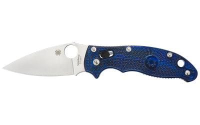 Spyderco Manix 2 Pocket Knife 3.37" Drop Point Blade CTS BD1N Translucent Blue FRN Handle C101PBL2