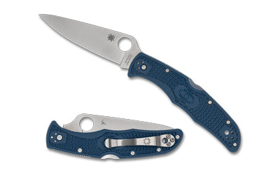 Spyderco Endura 4 LW Folder, CPM SPY27 Steel, 8.7" OAL, Cobalt Blue FRN Handle, Back Lock