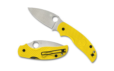 Spyderco Sage 5 Lightweight Salt, 3" Drop Point MagnaCut Blade, Yellow Handle C123PYL