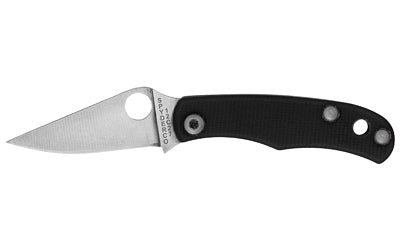 Spyderco Bug Pocket Knife 1.27" Drop Point Blade 12C27 Steel Black G-10 Scales C133GBKP