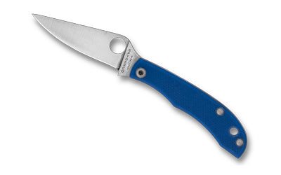 Spyderco Honeybee Slipjoint Micro Folder, 12C27 Blade, 3.72" OAL, Blue G-10 Handle, Satin Finish