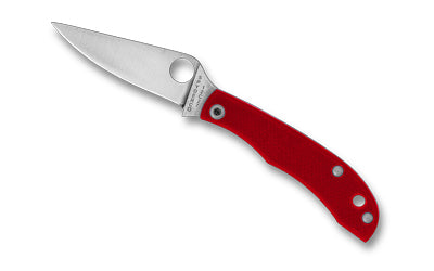 Spyderco Honeybee Slipjoint Folder, 12C27 Blade, 3.72" OAL, Red G-10 Handle, Satin Finish