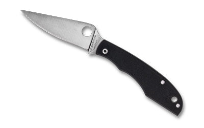 Spyderco Grasshopper Pocket Knife 2.3" Drop Point Blade 12C27 Steel Black G-10 Scales C138GBKP