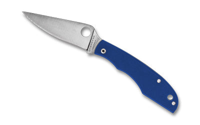 Spyderco Grasshopper Pocket Knife 2.3" Drop Point Blade 12C27 Steel Blue G-10 Scales C138GBLP