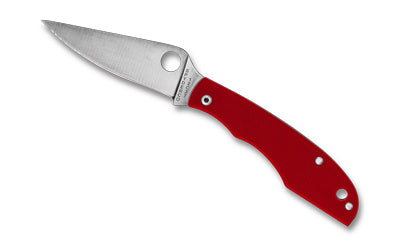 Spyderco Grasshopper Slipjoint Folder, 12C27 Blade, 5.13" OAL, Red G-10 Handle, Satin Finish