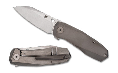 Spyderco TECHNO 3 Folder, CTS XHP Blade, 6.32" OAL, Gray Titanium Handle, Reeve Integral Lock