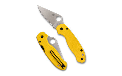 Spyderco Para 3 Salt, CPM MagnaCut SpyderEdge Blade, Yellow FRN Handle, Compression Lock, 2.93" Folding Knife C223SYL