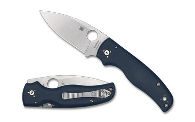 Spyderco Shaman, CPM SPY27 Drop Point Blade, Cobalt Blue G-10 Handle, Satin Finish, 3.58" Folding Knife C229GPCBL