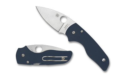 Spyderco Lil Native CPM SPY27 Folding Knife 2.42" Drop Point Blade Blue G-10 Compression Lock C230GPCBL