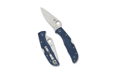 Spyderco Endela LW Folder, CPM SPY27 Drop Point Blade, 8.1" OAL, Cobalt Blue FRN, Back Lock