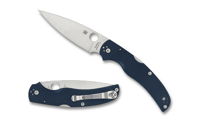 Spyderco Native Chief, CPM SPY27 Drop Point Blade, Cobalt Blue G-10 Handle, Satin Finish, 4.08" Folding Knife C244GPCBL
