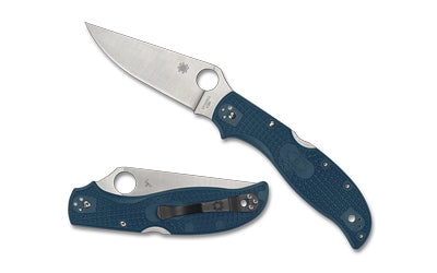 Spyderco Stretch 2 XL, K390 Drop Point Blade, Blue FRN Handle, Satin Finish, 3.99" Folding Knife C258FPK390