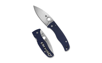 Spyderco Bodacious, CPM SPY27 Leaf Blade, Cobalt Blue G-10 Handle, Satin Finish, 3.63" Folding Knife C263GPCBL