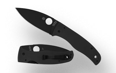 Spyderco Bodacious Black, 3.66" CPM S30V DLC SpyderEdge Serrated Blade, Black G-10 C263GSBK