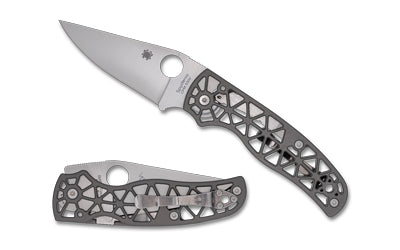 Spyderco Edgerati 3.57" CPM S30V Plain Edge Folder, Gray Aluminum Scales, Compression Lock C266ALP