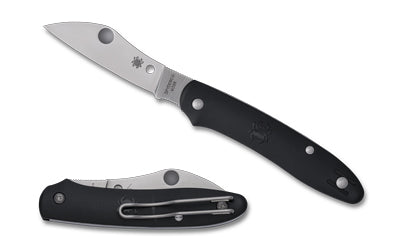 Spyderco Roadie XL, M398 Sheepsfoot Blade, Black FRN Handle, Satin Finish, 2.74" Folding Knife C267BKP