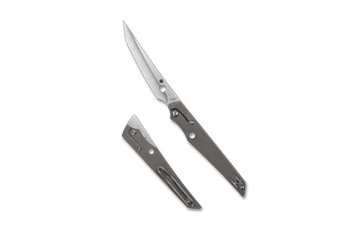 Spyderco Cobol M390 Folding Knife 3.63" Tanto Blade Satin Finish Gray Titanium Handle Non-Locking SlipIt C273TIP