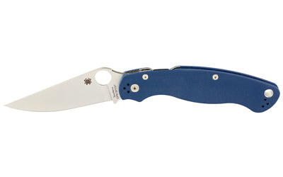 Spyderco Military 2, CPM SPY27 Drop Point Blade, Cobalt Blue G-10 Handle, Satin Finish, 4" Folding Knife C36GPCBL2