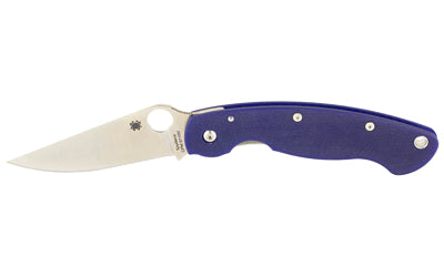Spyderco Military Model 4" Folding Pocket Knife, CPM-S110V Steel, Dark Blue G-10 C36GPDBL