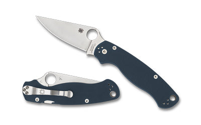 Spyderco Para Military 2, CPM SPY27 Blade, Cobalt Blue G10 Handle, Satin Finish, 3.45" Folding Knife C81GPCBL2