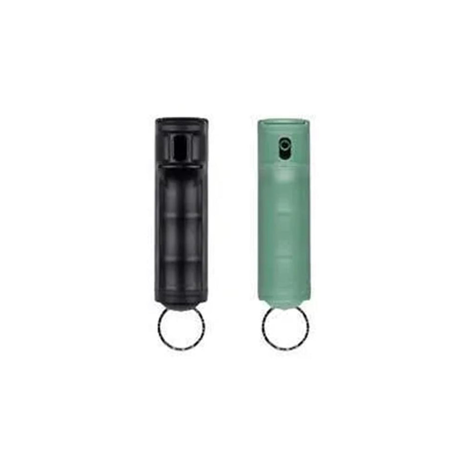 Sabre Flip-Top Pepper Gel Security Spray Snap Clip Black/Sage Green 2/ct 25 Shots