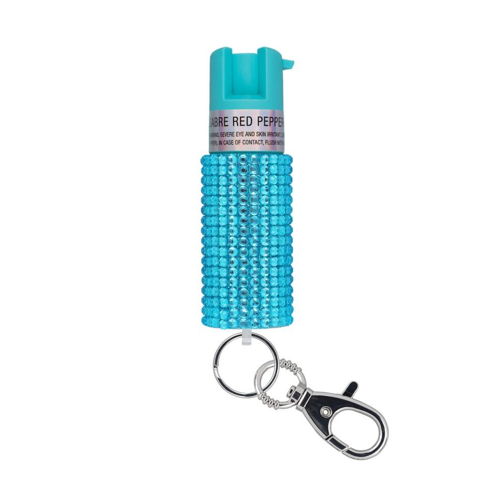 Sabre Jeweled Keychain Pepper Spray Teal 25-Burst Canister