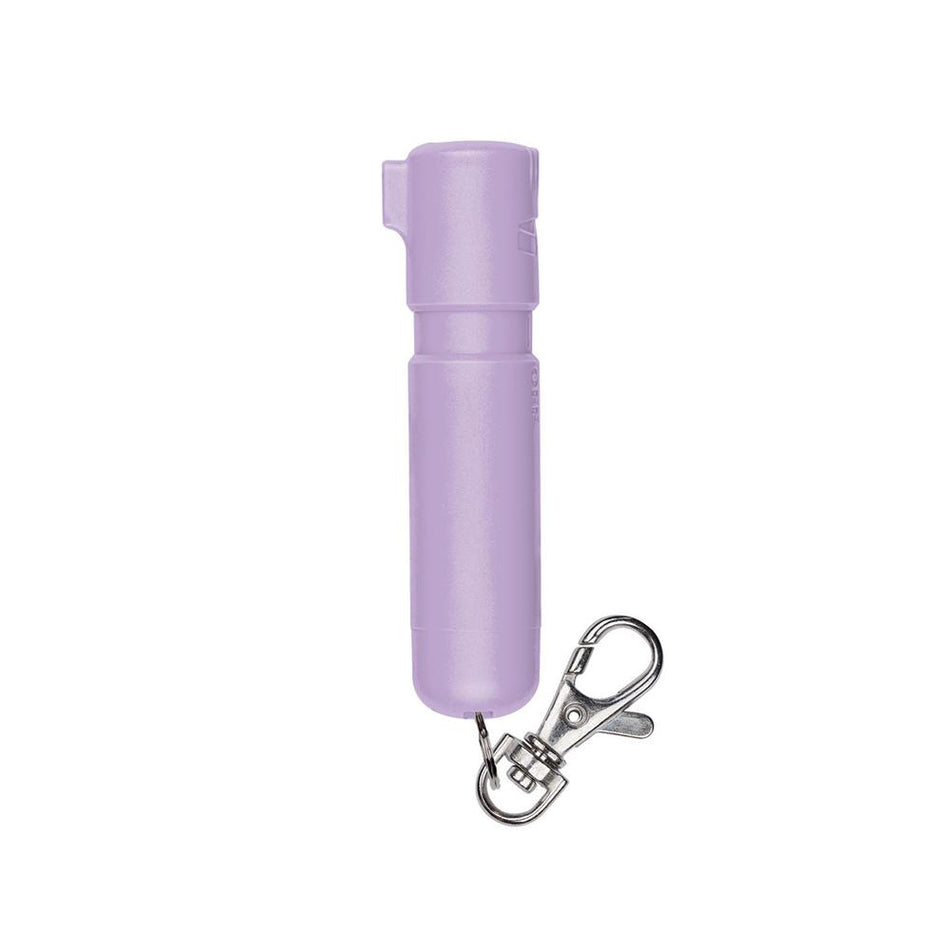 Sabre Mighty Discreet Compact Pepper Spray Lavender Snap Clip Keychain