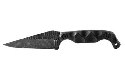 Stroup Knives B5-B-G10 Bravo5 3.5" Clip Point Fixed Blade 1095 Carbon Steel Black G10 Handle with Kydex Sheath