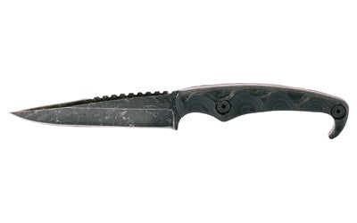 Stroup MK2 Fixed Blade Knife, 4" Clip Point, 1095 High Carbon Steel, 8" OAL, Black G10, MK2-B-G10