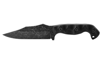 Stroup Knives TU1-B-G10 TU1 4.5" Clip Point Fixed Blade 1095 Carbon Steel Black G10 Handle with Kydex Sheath