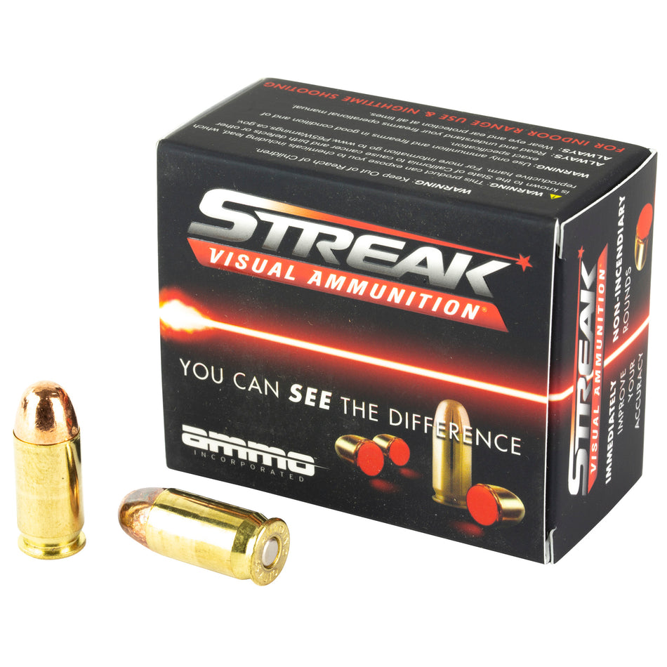 Streak .45 ACP/Auto 45230TMCSTRKRED Visual Ammunition Tracer Total Metal Coating 90 Grain