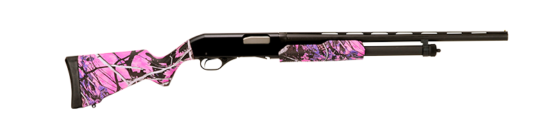 Stevens 320 Field Youth 20 Gauge Pump Shotgun, 22" Vent Rib Barrel, Muddy Girl Stock