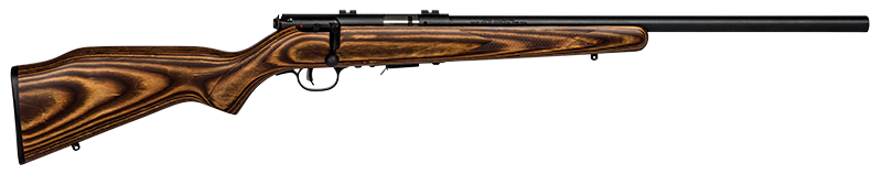 Savage Arms 96734 93R17 BV 17 HMR 5+1 21" Heavy Barrel, Brown Laminate Stock