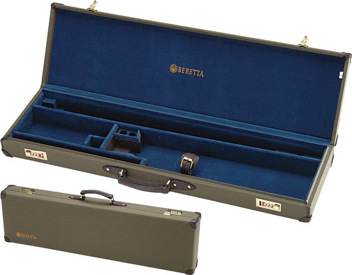 Beretta Over/Under Shotgun Luggage Case Canvas and Leather Loden