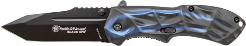 Smith & Wesson Black Ops 3rd Generation MAGIC Assisted Drop Point Folding Knife Blue/Black