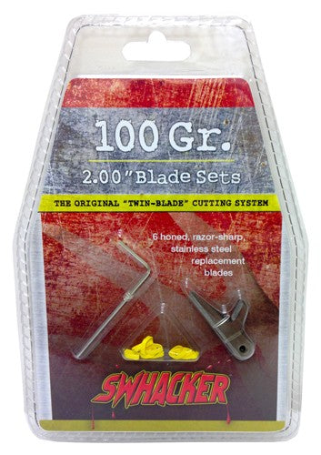 Swhacker 100gr 2-Blade Broadhead Replacement Blades 2" Cut 6PK