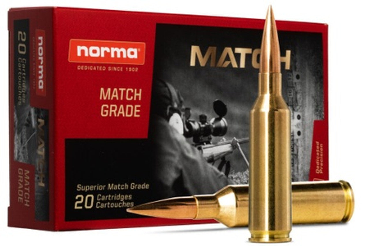 Norma 6.5 PRC 10166462 Dedicated Precision Golden Target Match Hollow Point Boat Tail HPBT 143 Grain