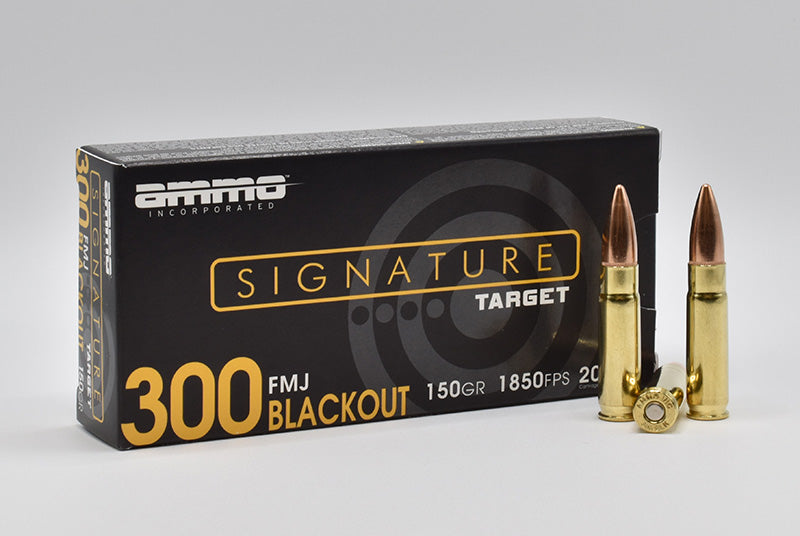 Ammo Inc .300 AAC Blackout 300B150FMJA20 Signature Full Metal Jacket FMJ 150 Grain