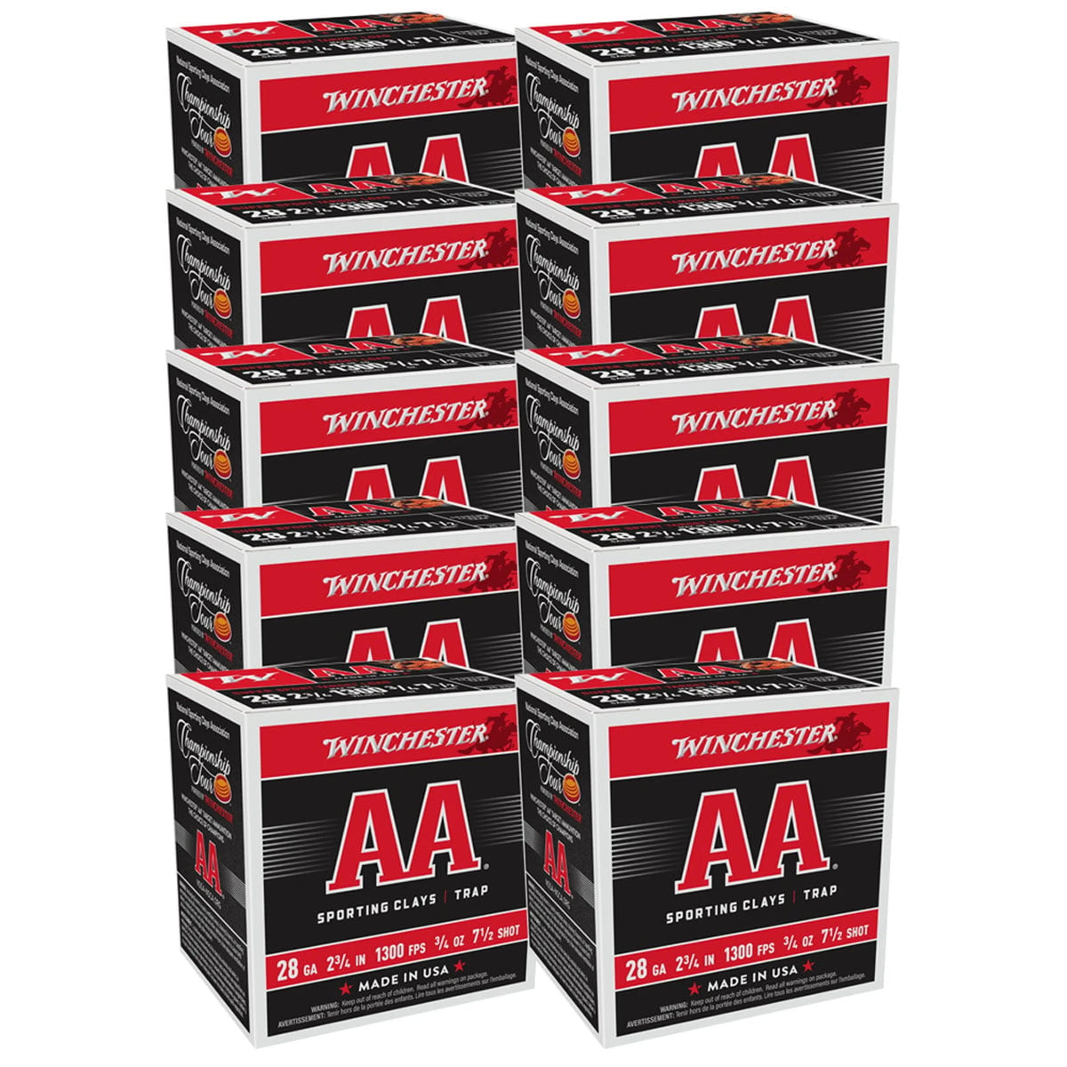 Winchester 28 Gauge AASC287 3/4oz 7.5 Shot 1300 FPS