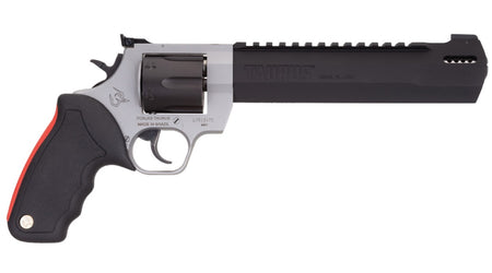 Taurus 2357085RH Raging Hunter 357 Mag 7rd 8.38" Matte Black Oxide Cylinder & Barrel Matte Stainless Steel Frame Black Rubber with Integrated Red Cushion Insert Grip