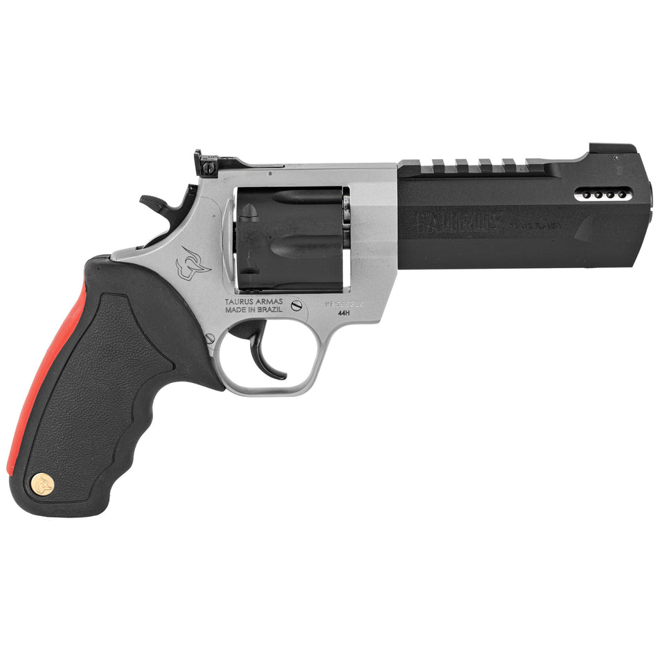Taurus Raging Hunter .44 Rem Mag 6rd 5.12" Revolver - Matte Black Oxide, Red Cushion Grip