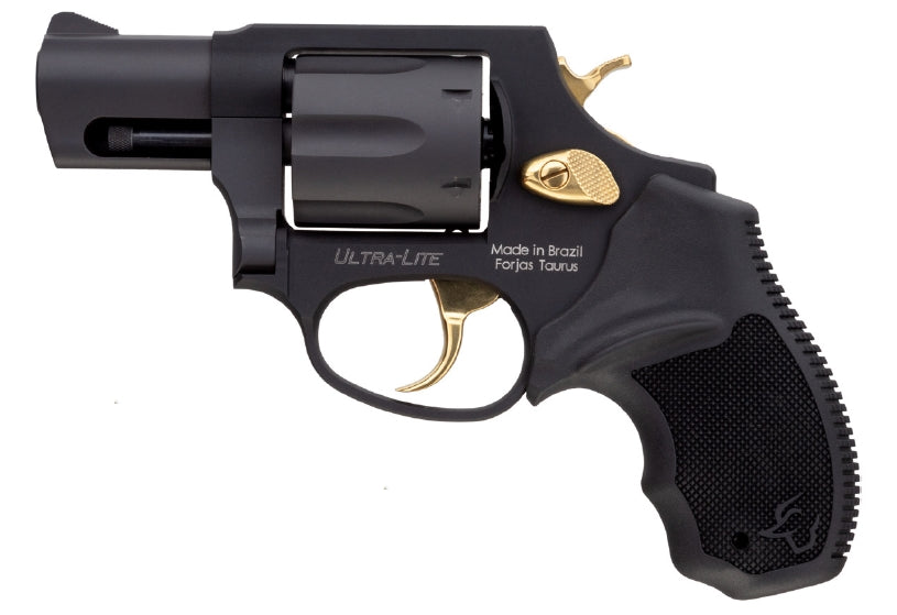 Taurus 856 Ultra-Lite .38 Special Revolver, 2" Barrel, 6-Round Capacity, Gold Trigger/Hammer, Rubber Grip