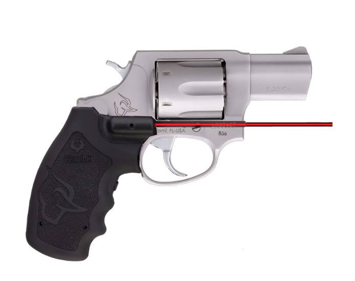 Taurus 2-856029ULVL 856 Ultra-Lite 38 Special +P Caliber with 2" Barrel, 6rd Capacity Cylinder, Overall Matte Finish Stainless Steel Frame & Finger Grooved Black Rubber Grip Includes Viridian Laser